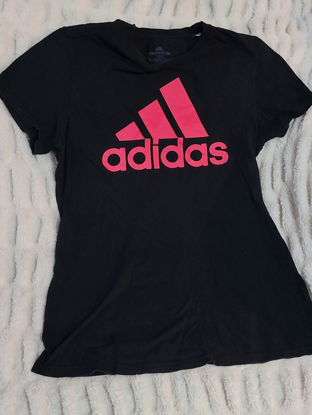 adidas Black Tee with Red Logo